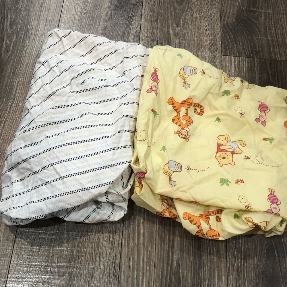 Baby Crib Bedding Sheets Disney Winnie the Pooh and Tigger Sheets